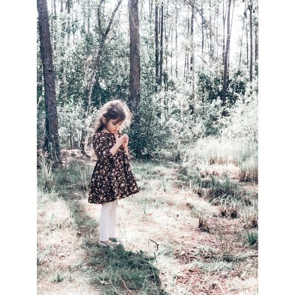 Heartfelt Gratitude Blooming Cottage Floral Soft Corduroy dress 4/5 - Picture 1 of 5